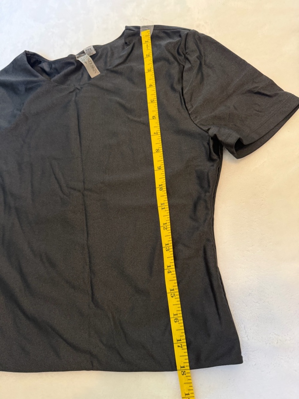 Second Skin Short Sleeve Crew Neck Top - Black, Size M - Picture 6 of 9